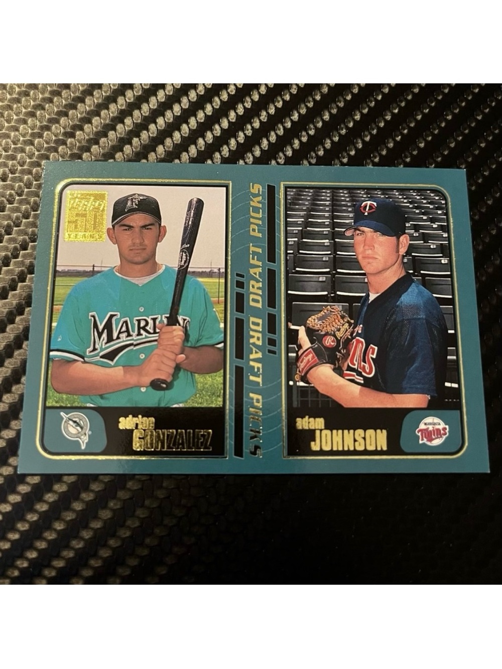 Adrian Gonzalez MARLINS & Adam Johnson TWINS Card #352 2000 Topps Draft Picks